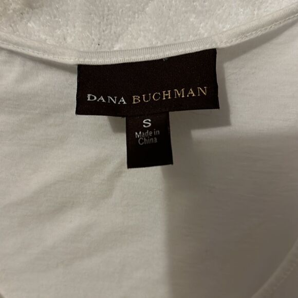 White tank top with sequence of palm leaves - Picture 3 of 5